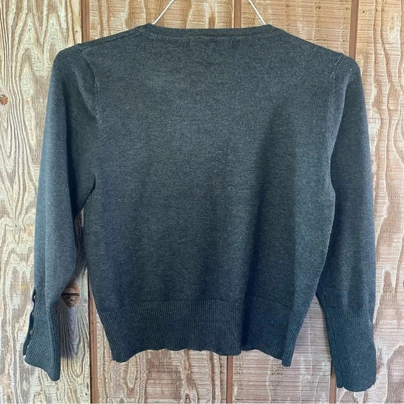 Grace Elements Dark Gray Cardigan Sweater 🦏 - Picture 2 of 3